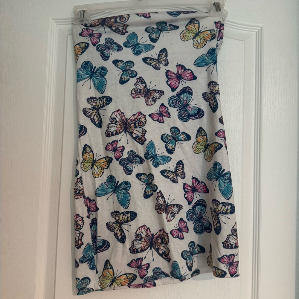 Blue and Purple Midi Pencil Dress with Wrap Style